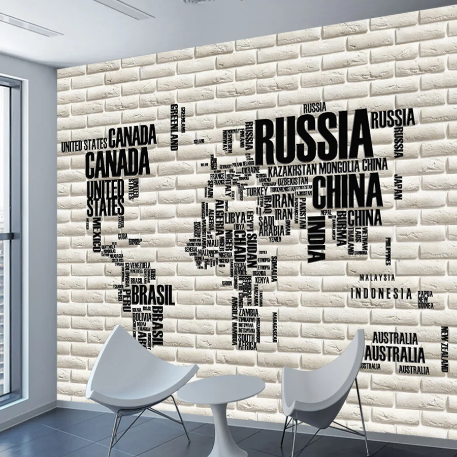 

Removable Peel and Stick Wallpaper Accept for Living Room Wall Papers Home Decor Contact Paper Brick World Map TV Design Murals