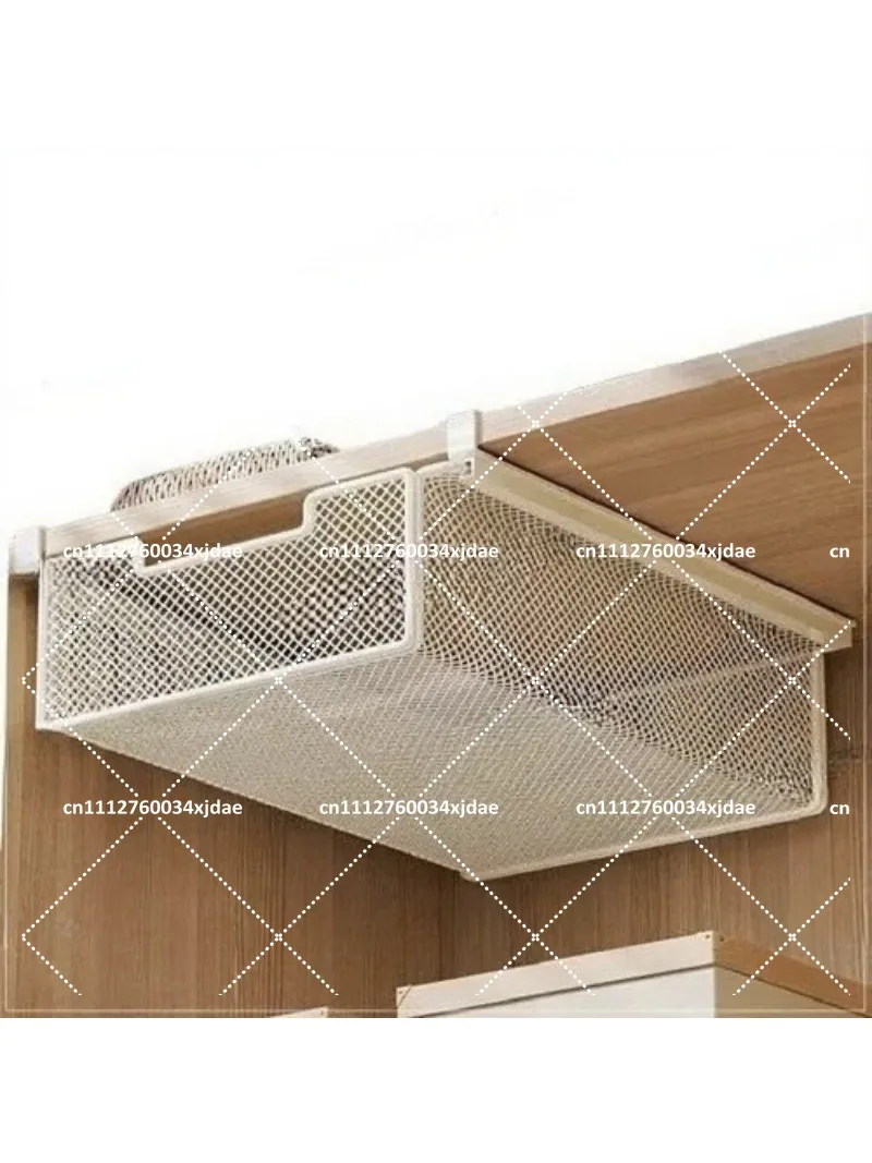 Under Wardrobe Drawer Hanging Basket Clothes Storage Layered Rack Space Saving Organizer