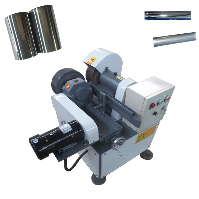 Small YW Stainless Steel High Gloss Aluminum Round Tube Pipe Copper Rod Bar Polishing Buffing Derusting Machine