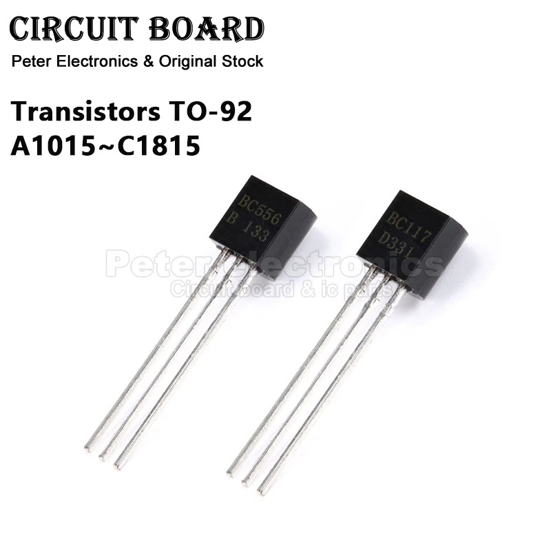 (100 piezas) Transistor BC327-40 TO92 BC337 BC517 BC546 BC547 BC548 BC549 BC550 BC556 BC557 BC558 A1015 C1815 C945 NPN