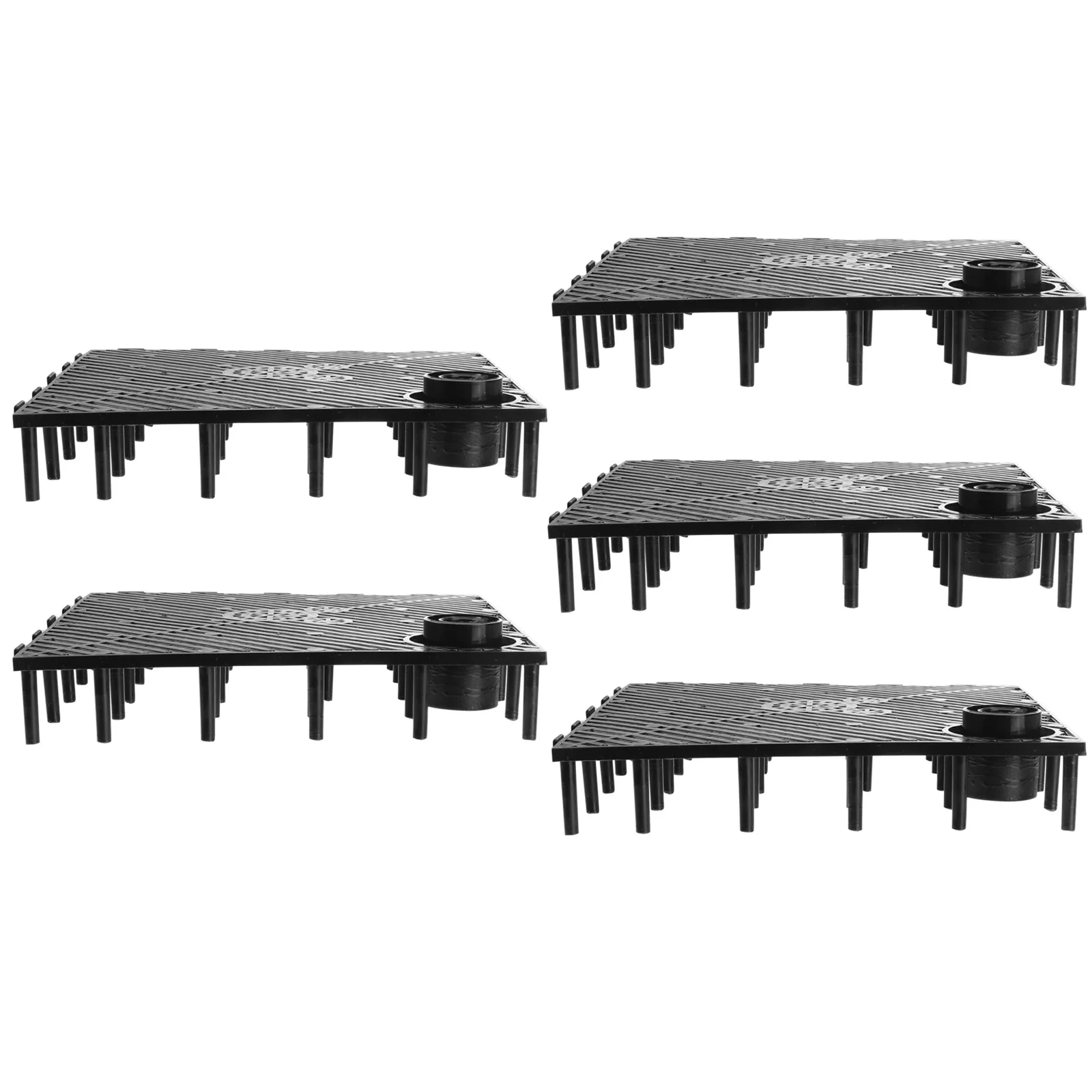 

5 Pcs Fish Tank Bottom Filter Plate Isolation Board Sand Dividing Boards Plastic Grid Pad Black Interface Design