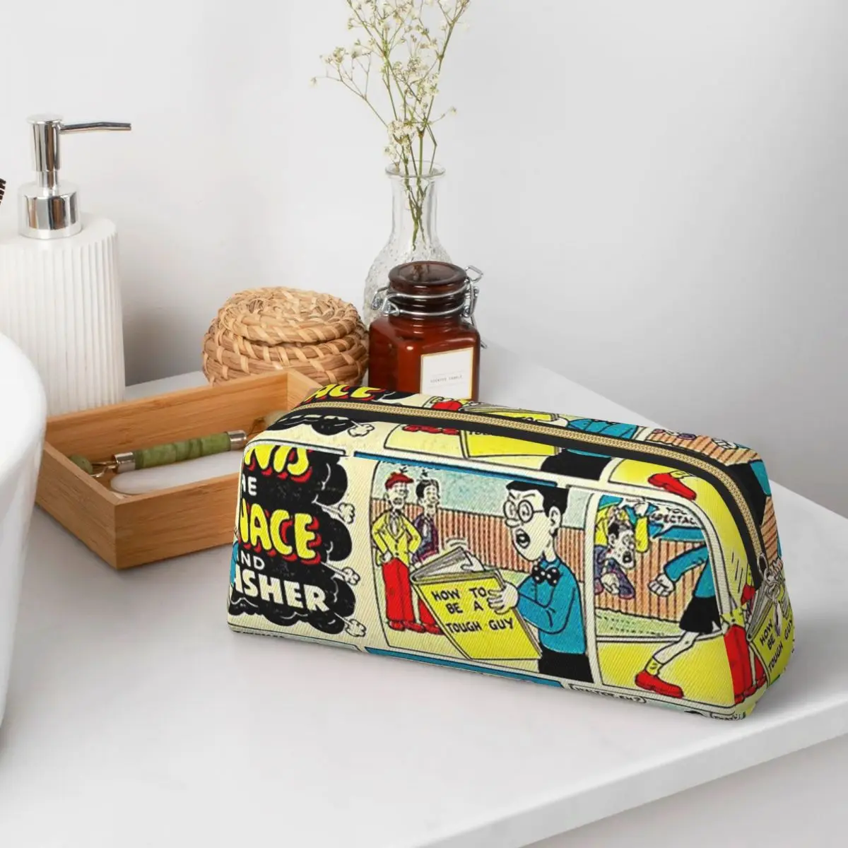 

Vintage Beano Comic Pencil Cases for Students School Pen Box Pencil Bag Large Capacity Pencil Pouch Storage Stationery Supplies