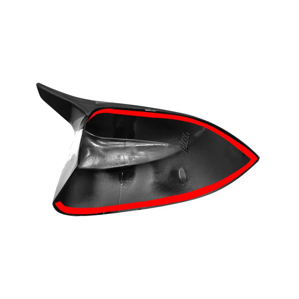 For Hyundai Elantra 2021 2022 Car Rearview Side Mirror Cover Wing Cap Exterior Sticker Door Rear View Case Trim Carbon Fiber