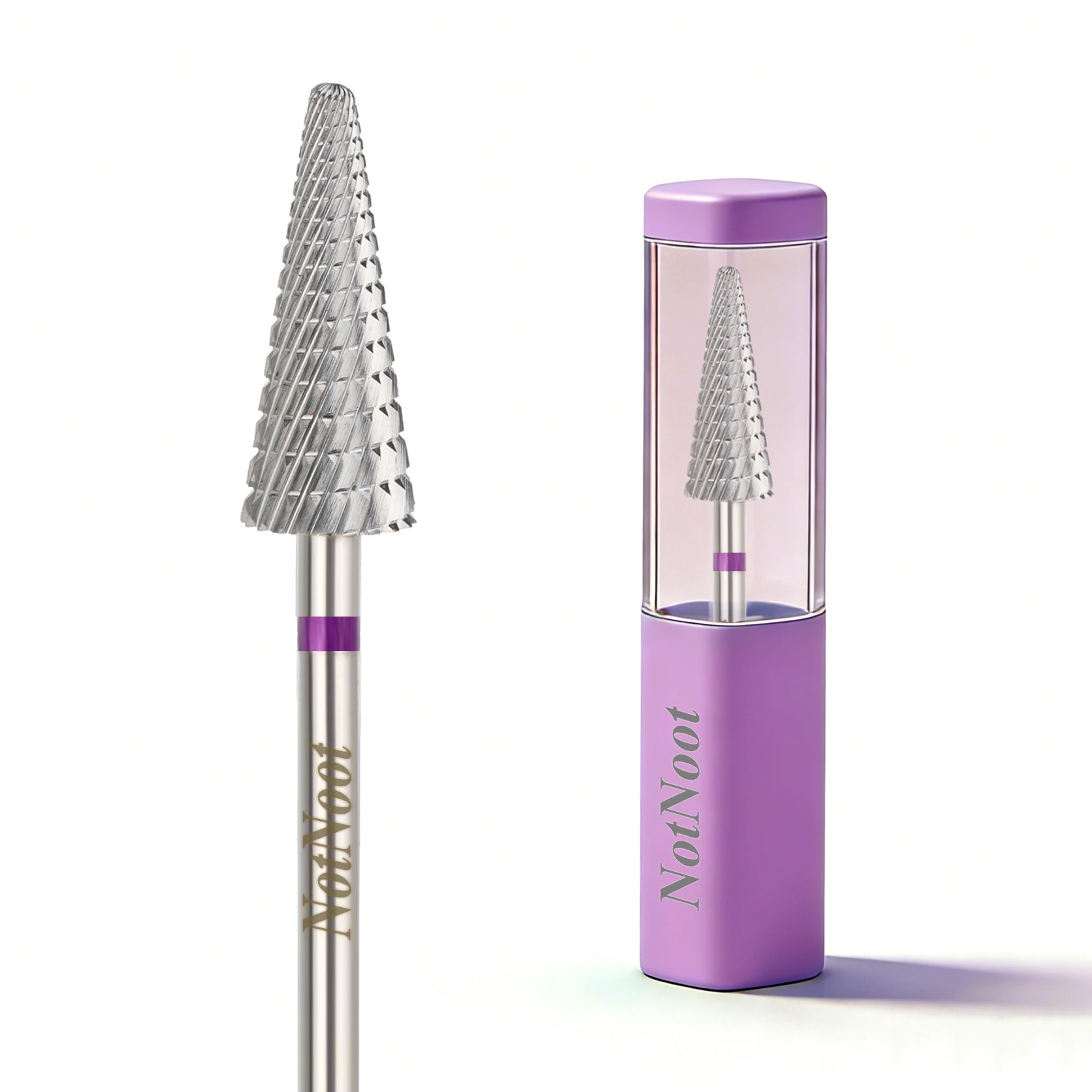 NotNoot Juego de 5 Brocas para Uñas, Multifunción de Carburo de 3/32'', Adecuadas para Manicura, Pedicura, Pulido de Gel y Cutículas, Finas