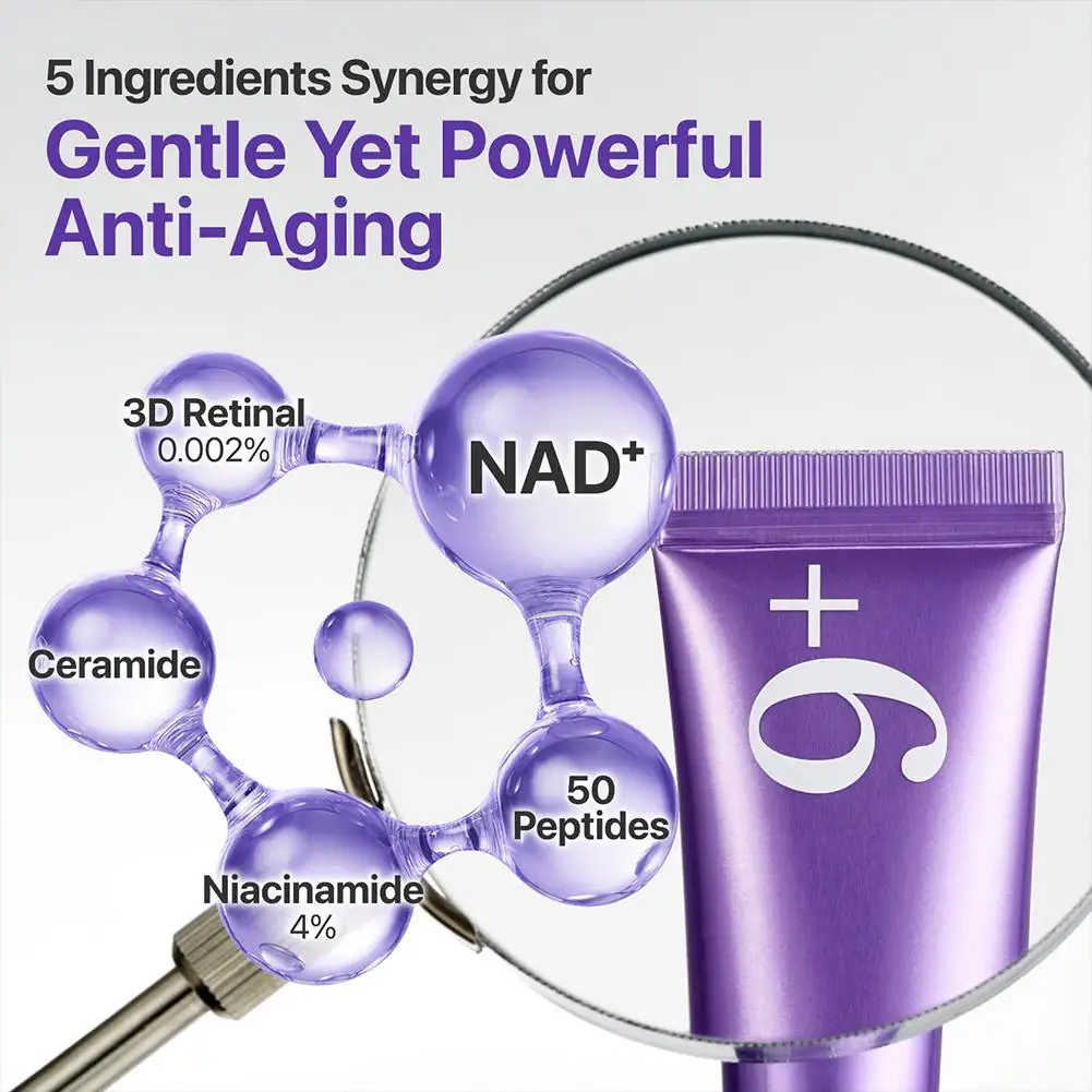 Numbuzin No.9 NAD+ Retinal Volumetox Eye Cream Anti-Aging Eye Treatment Reduces Fine Lines Wrinkles Dark Circles Skin Care - view 6