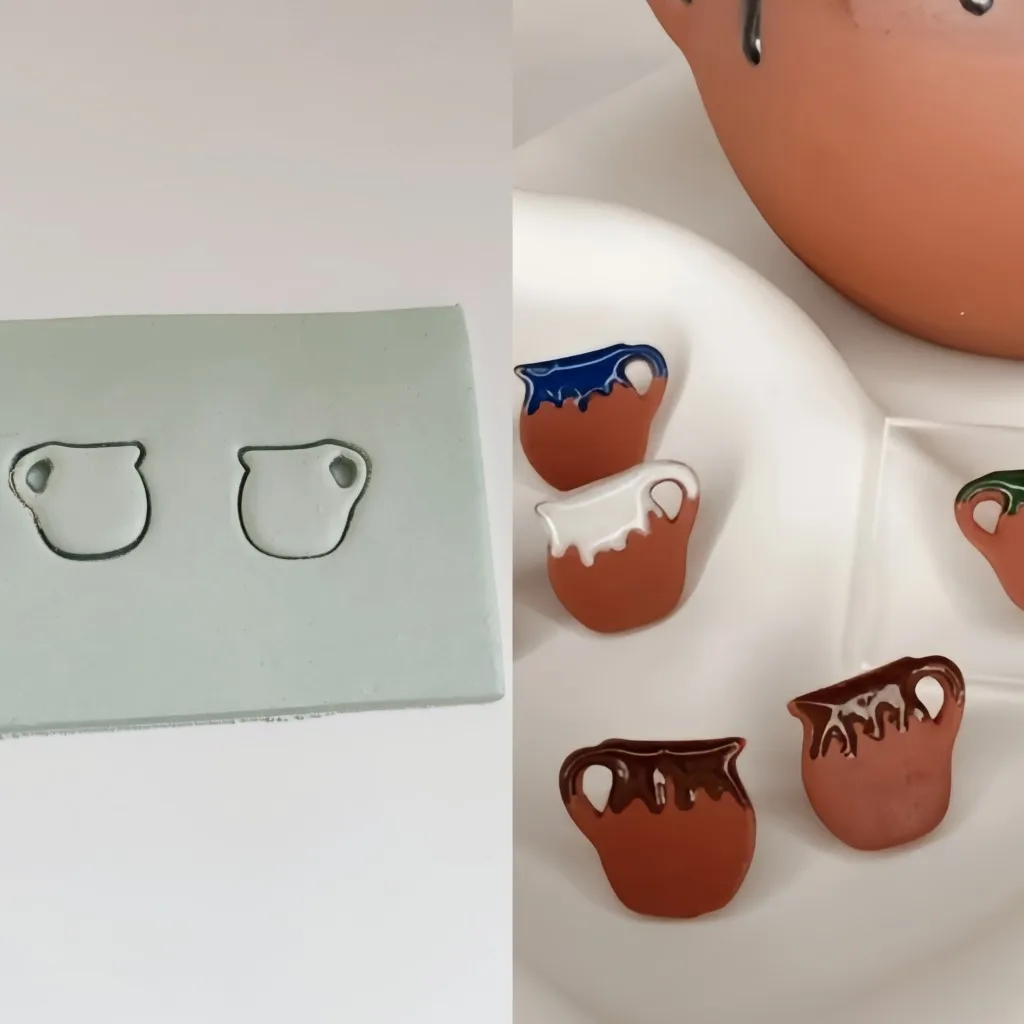 Lebensmittel Serie Cupcake/Kaffee/Eis/Tee geformt Mini Ton Formen Ton Schneiden Formen Werkzeuge für Ohrring Schmuck Dekoration Herstellung – Detail 7