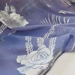 シルクのビスコース生地,ソフトバーンアウトパターンの生地,スイスの水玉模様,スカーフ素材,販売中