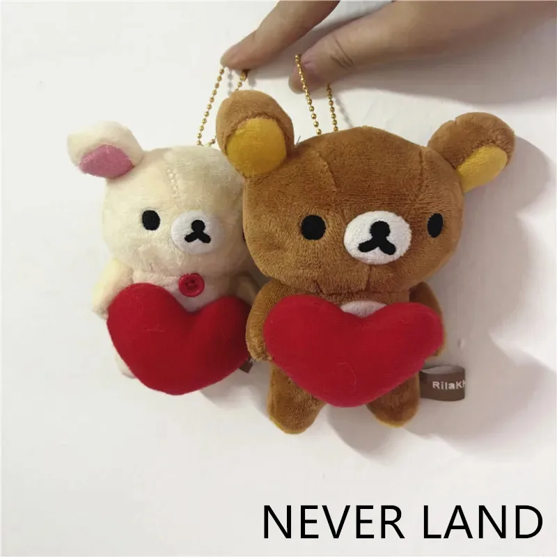 

Милый День святого Валентина Rilakkuma Korilakkuma Медведь, плюшевый брелок для ключей, маленький кулон, детские мягкие игрушки для девочек, подарки 12 см