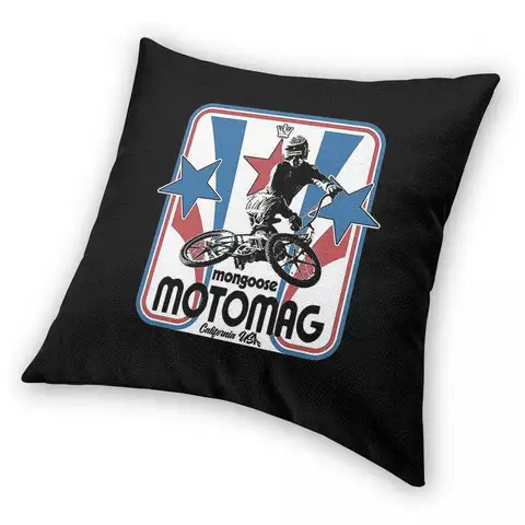 Old School BMX Motomag Fyrkantigt Örngott Polyester Linne Sammet Tryckt Dragkedja Dekorativt Rum Kuddfodral Partihandel 10 best sales flatland bmx - №9