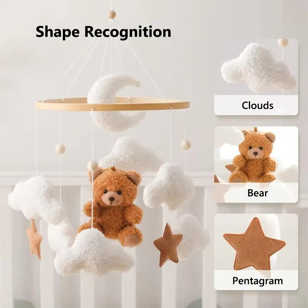 Bonito macio dos desenhos animados urso bebê bedbell recém-nascido pendurado brinquedos infantil chocalhos brinquedo para assento de carro carrinho barra