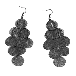 Big Nine Piece Leaf Earrings Hollow Round Leaf Earrings for Women Fashion