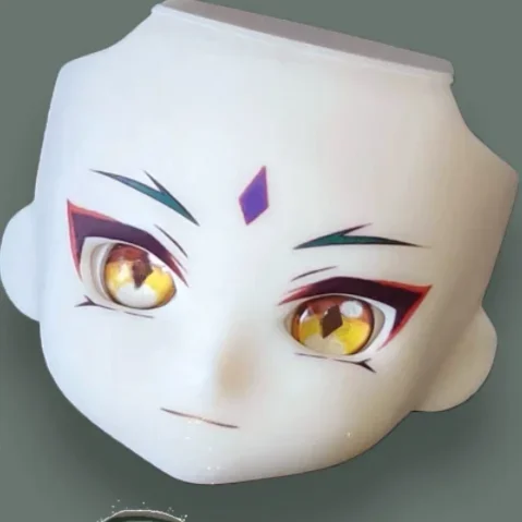 Wanderer Xiao Ob22 Face Open Eyes with Eyeballs Handmade Coustom Faceplates Anime Game Cosplay Accessories