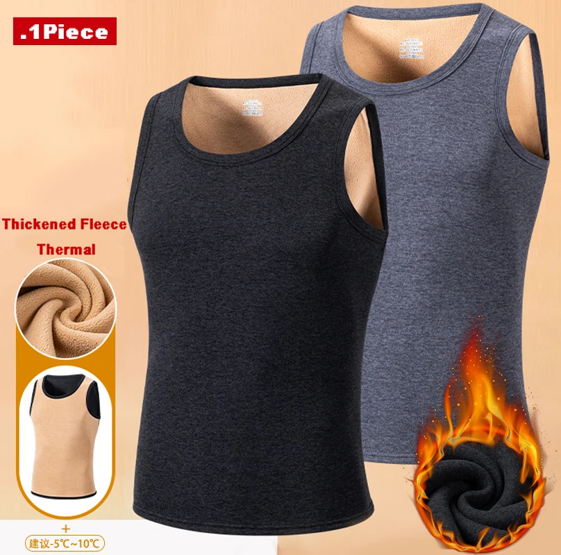 

Oversize 8XL 7XL 6XL Men's Warmth Vest Winter Underwear Thickened Fleece Vest Base Layer Top Soft Home Thermal Vest Men Jacket