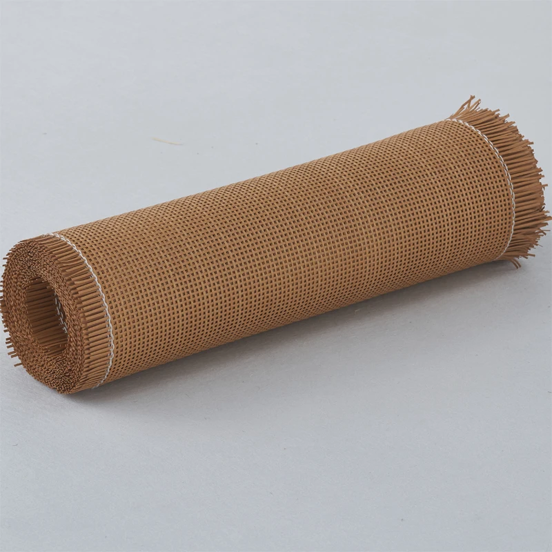 Rattan-Material, Kaffeefarbe, 0,4–0,55 m Breite, PE-Quadratgitter, Nachahmung von natürlichem Deckenfurnier, Dekoration, Möbel, Türrahmen, Bildschirmwebematte, Hilfsmaterial