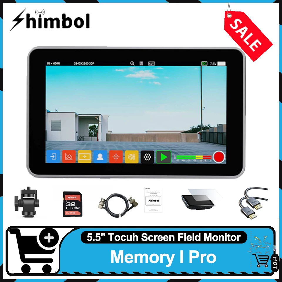 

Shimbol Memory I Pro 5,5 "TP 4K HDMI монитор с сенсорным экраном 1920*1080 2000 нит монитор записи в реальном времени для записи видео