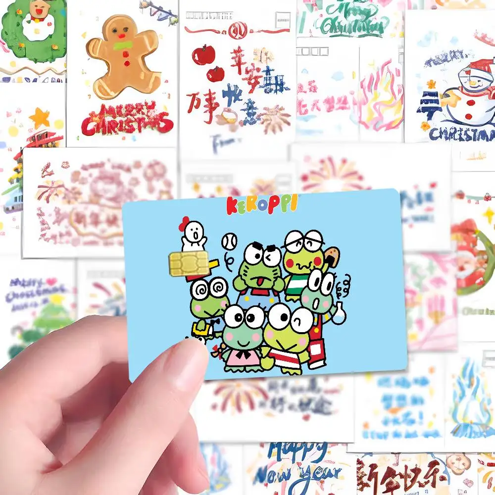 Cartoon K-Kero Kero Keroppi Cartoon Kreditkarten-Skin-Aufkleber für Bankkarten, Bus- und U-Bahn-Karten, wasserdicht, Geschenk für Frauen – Detail 9