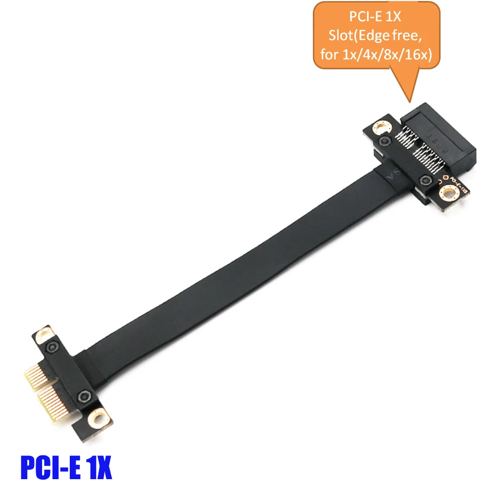 PCI-E PCI Express 1X To 1X Slot Riser Card Converter Extender Ribbon Adapter Extension Cable PCI-E X1 Gold Plated For BTC Mining