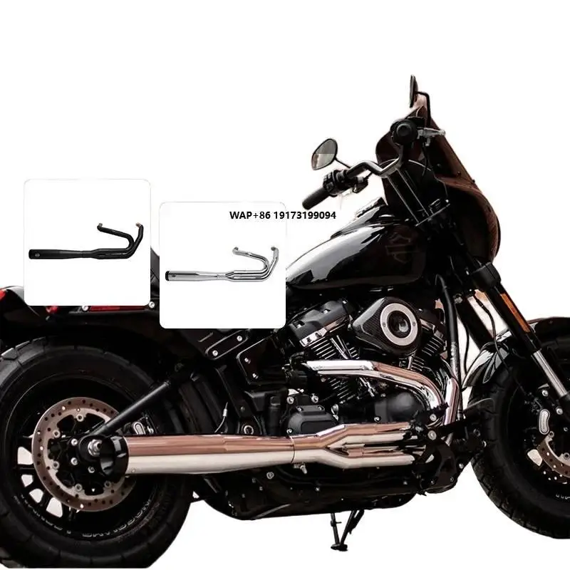 New in Stock S&S Full Two-in-one Exhaust Pipe Racing Version Fit 2018 Later Fat Boy Low Rider Slim Street bob Heritage Exhaust