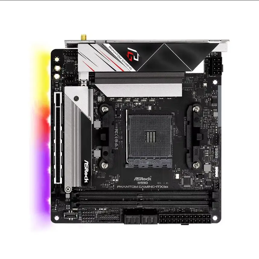 ASRock B550 Phantom Gaming-ITX/ax Motherboard Support 3600X 5600G