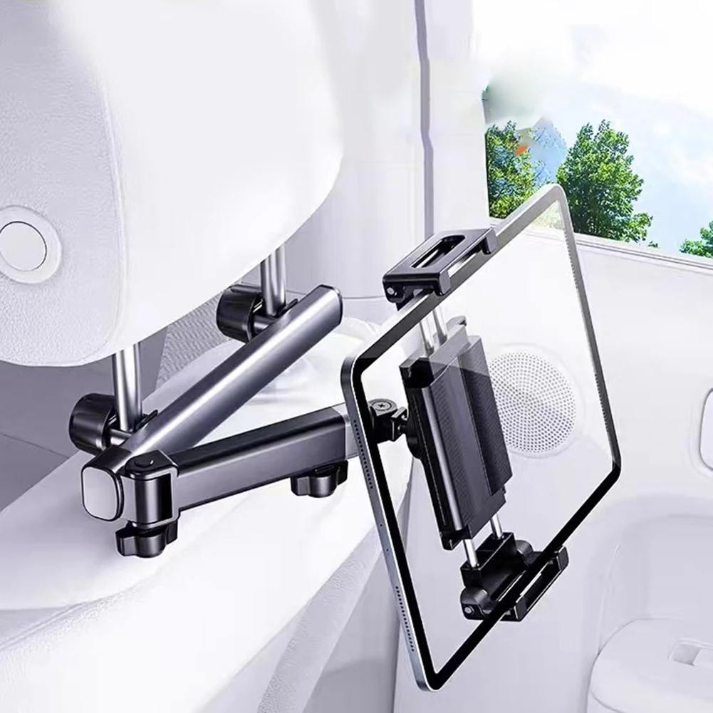 

1pc Car Headrest Tablet Holder Stand 6-12.9inch Rotating Telescopic Tablet Bracket Car Rear Pillow Mobile Phone Tablet Holder