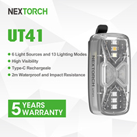 Nextorch UT41 Police Flashlight, Shoulder Warning Emergency Light with 6 Light Sources, Type-C Rechargeable LED Signal Light for