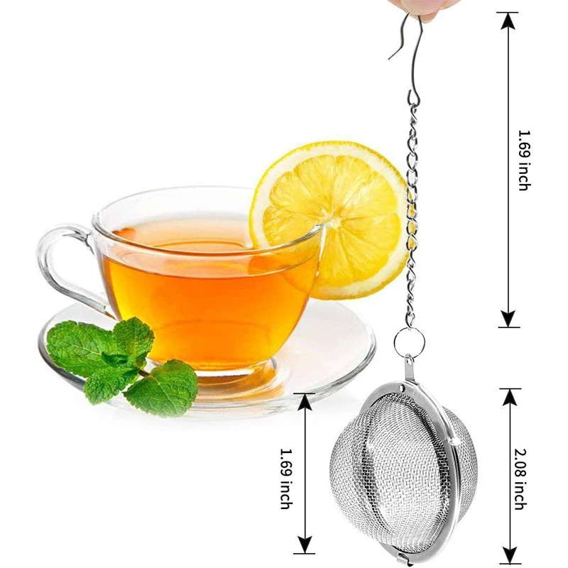 LMETJMA Tea Infuser Stainless Steel Mesh Tea Ball Tea Strainers Tea Infuser Strainer Filters for Loose Tea Herbal Spices JT148