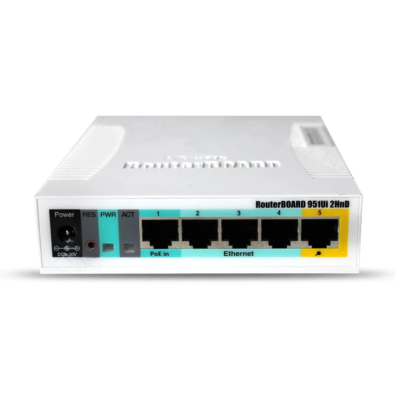 Mikrotik RB951Ui-2HnD 가정용 무선 라우터, 5 개의 이더넷 포트, PoE 출력, 와이파이 2.4GHz AP