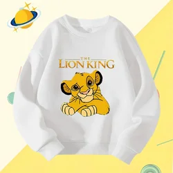 Lion King children's crewneck hoodie Disney cartoon print autumn and winter long-sleeved sweatshirt boys and girls casual top