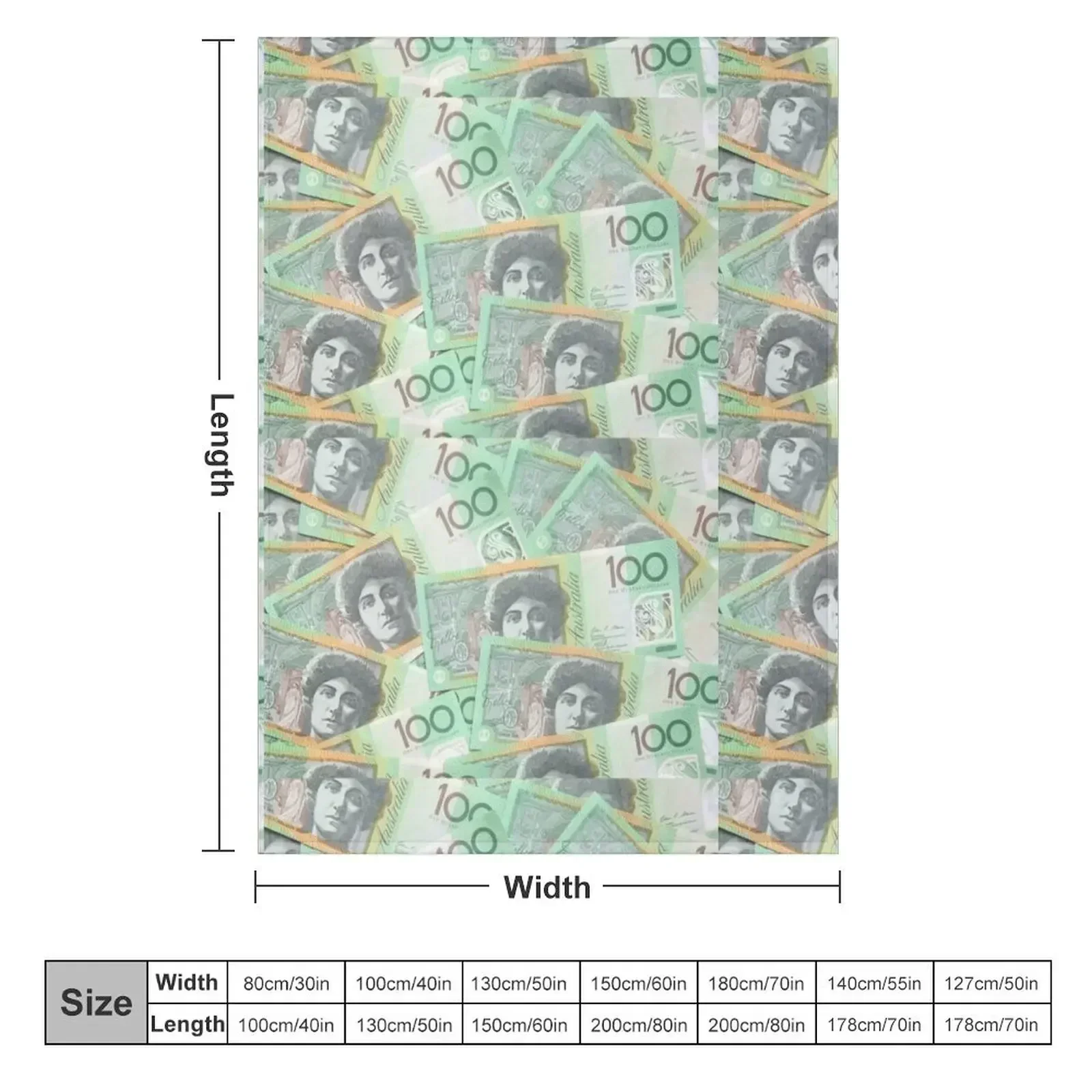 Australian 100 dollars Throw Blanket Soft Plush Plaid Loose Softest Winter beds Luxury Thicken Decorative Sofas Blankets