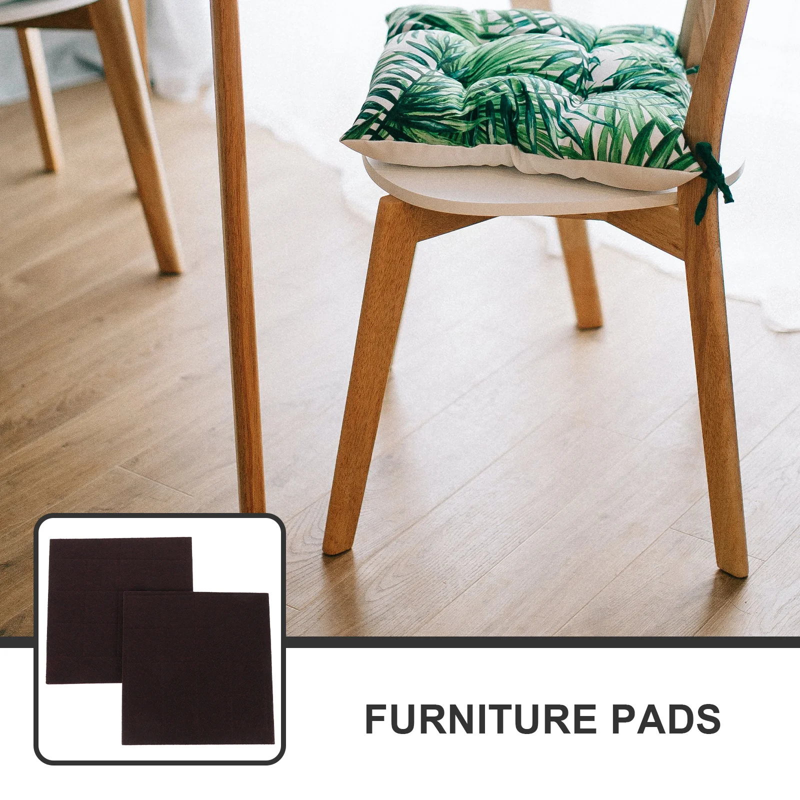 

32Pcs Felt Furniture Pads Square Chair Leg Pads Self Adhesive Scratch Resistant Floor Protectors for Hardwood Furniture