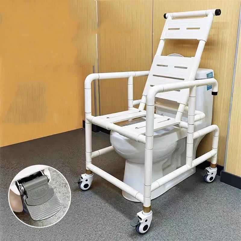 

Wheels Minder Bathroom Chair Shower Cute Massage Portable Toilet Stool Space Saving Designer Disabled Tabouret Trendy Furniture