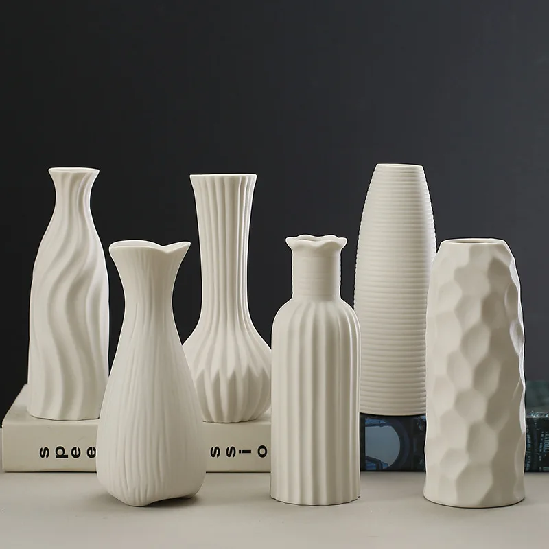 

High-end plain ceramic vases for home use, customizable attractive indoor decor, artistic ceramic vase ornaments