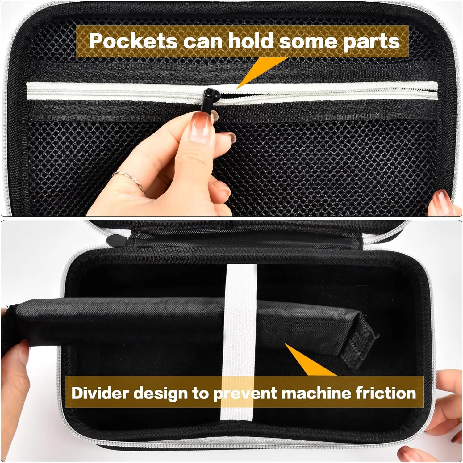 Case Compatible with Ufree/for AngFan/for Suprent/for GLAKER/for Romanda Professional Hair Clippers, Beard Trimmer Grooming Bag