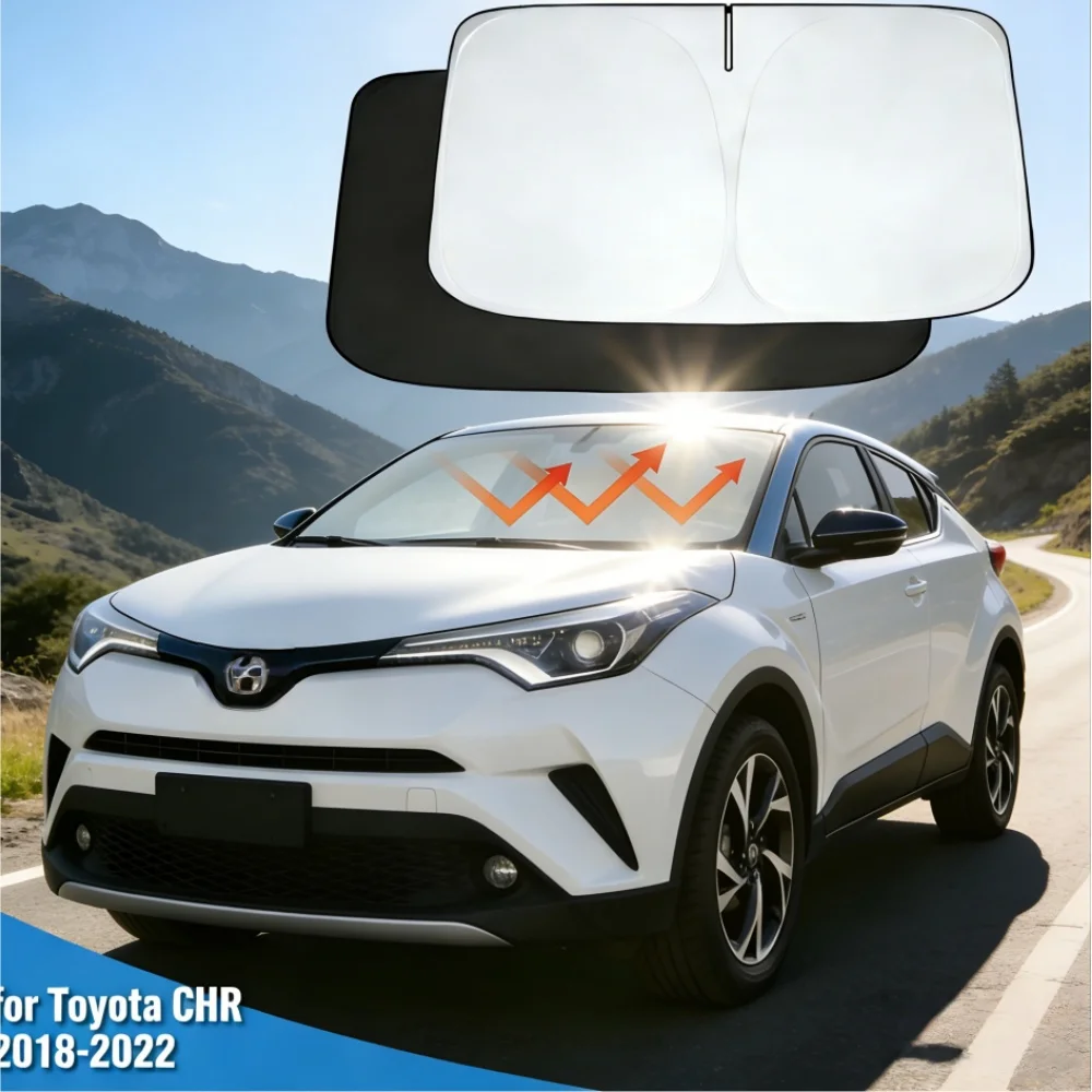

Windshield Sunshade For Toyota CHR 2018 2019 2020 2021 2022 Window Shade Sun Visor Protector Blocks UV Rays