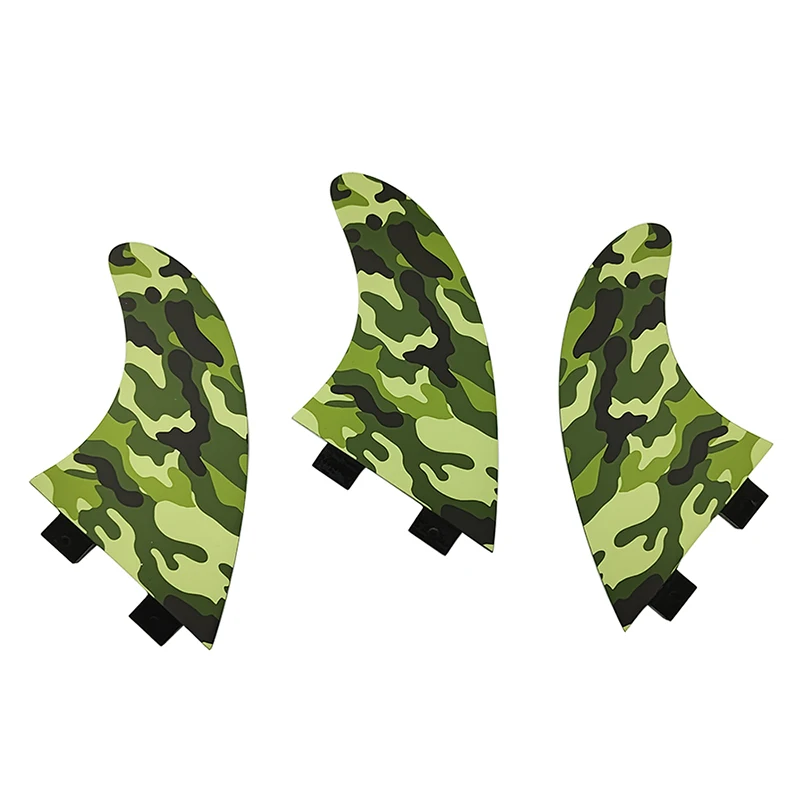 G3/G5/G7 UPSURF FCS Camouflage Surfboard Fin Thruster Fibreglass Performance Core Double Tabs Tri Funboard Fin Surf Accessories