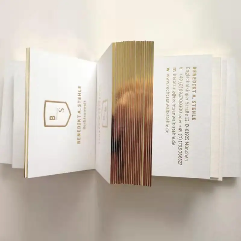 

Custom 100PCs Yanyi high quality luxury gold foil logo printing business cards with own design