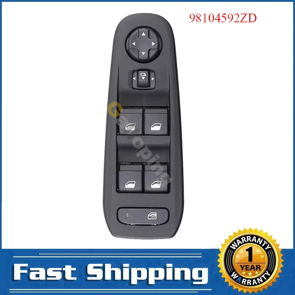 Przełącznik sterowania szybami elektrycznymi, przycisk regulatora, Peugeot 308 408 2014 15 16 17 - 2019, 98104592ZD, akcesoria samochodowe