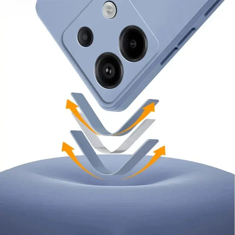 Square Liquid Silicone Case for Xiaomi Redmi Note 14 13 Pro 5g Full Protection Soft Phone Cover Note 14Pro Plus Fundas image 3
