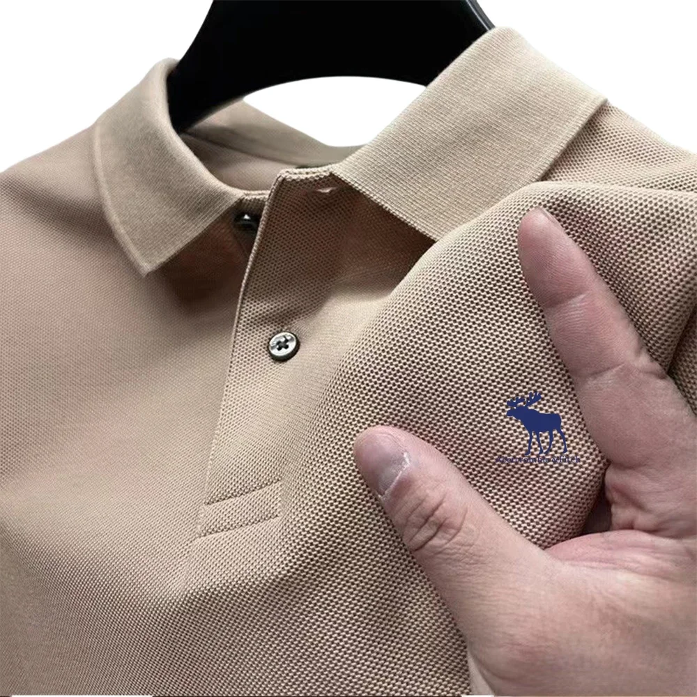 Summer New POLO Shirt Men's Lapel Casual Versatile Business High Quality Breathable Short Sleeve Printed Multicolor T-shirt Top