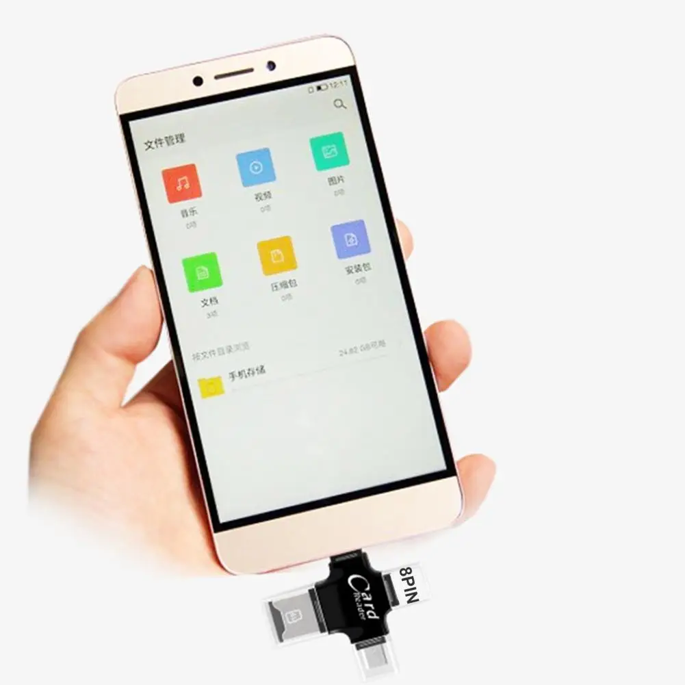 Practical Card Reader Portable USB Card Reader Simple Installation Micro/Type-C OTG SD Card Reader  Data Transfer