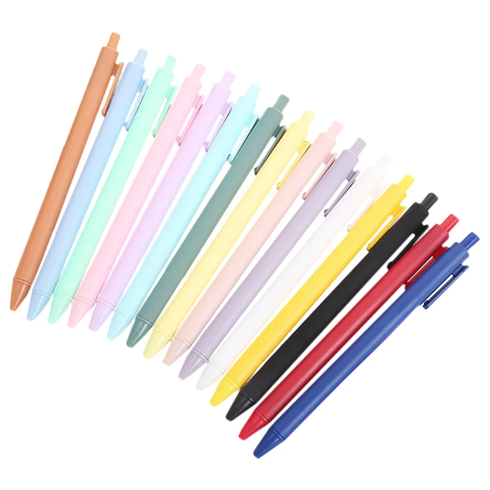 

24 Pcs Press Gel Pen Student Type Simple School Supplies Pens Fluorescence Girl