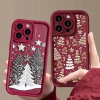Wine Red Christmas Tree Graphic Case Cover For Motorola Moto Edge 60 Fusion 50 Pro 40 NEO G85 G24 G34 G54 G84 G14 G53 G75 E14 G7