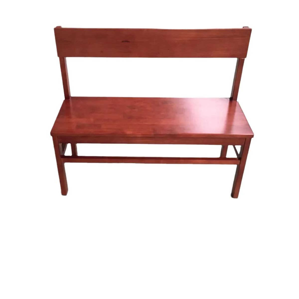 

Bench, solid wood, backrest, oak, strong and durable