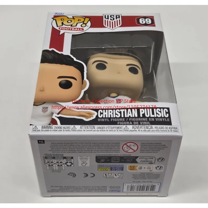 Original Funko Pop USA Christian Pulisic Tyler Adams Football Vinyl Sculpture Collectible Model Gift for Sports Fans