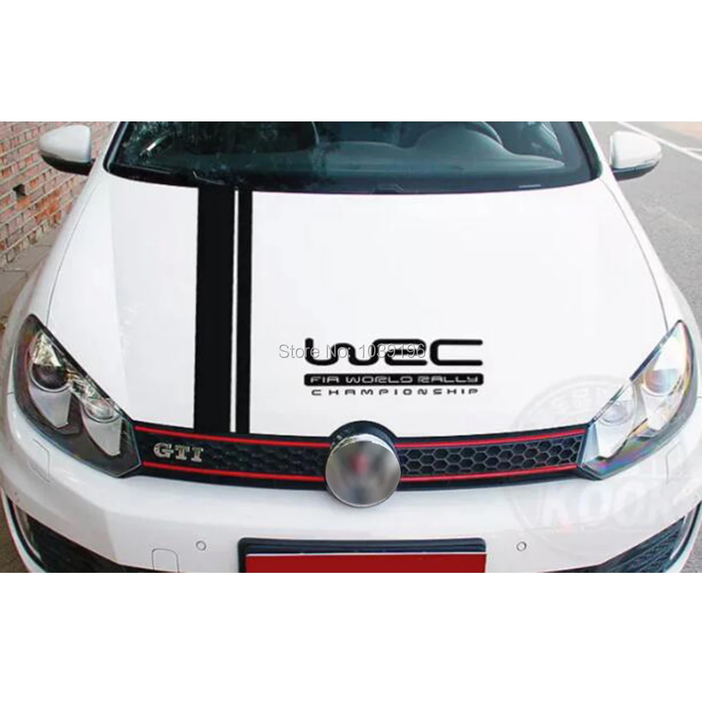 New Styling WRC FIA World Rally Championship Stripe Car Hood Covers Vinyl Racing Sports Decal Head Car Sticker Car Accessories