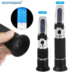 Handheld Refraktometer zucker konzentration meter dichtemesser 0-32% Brix Zucker Zucker Tester Obst Trauben ATC