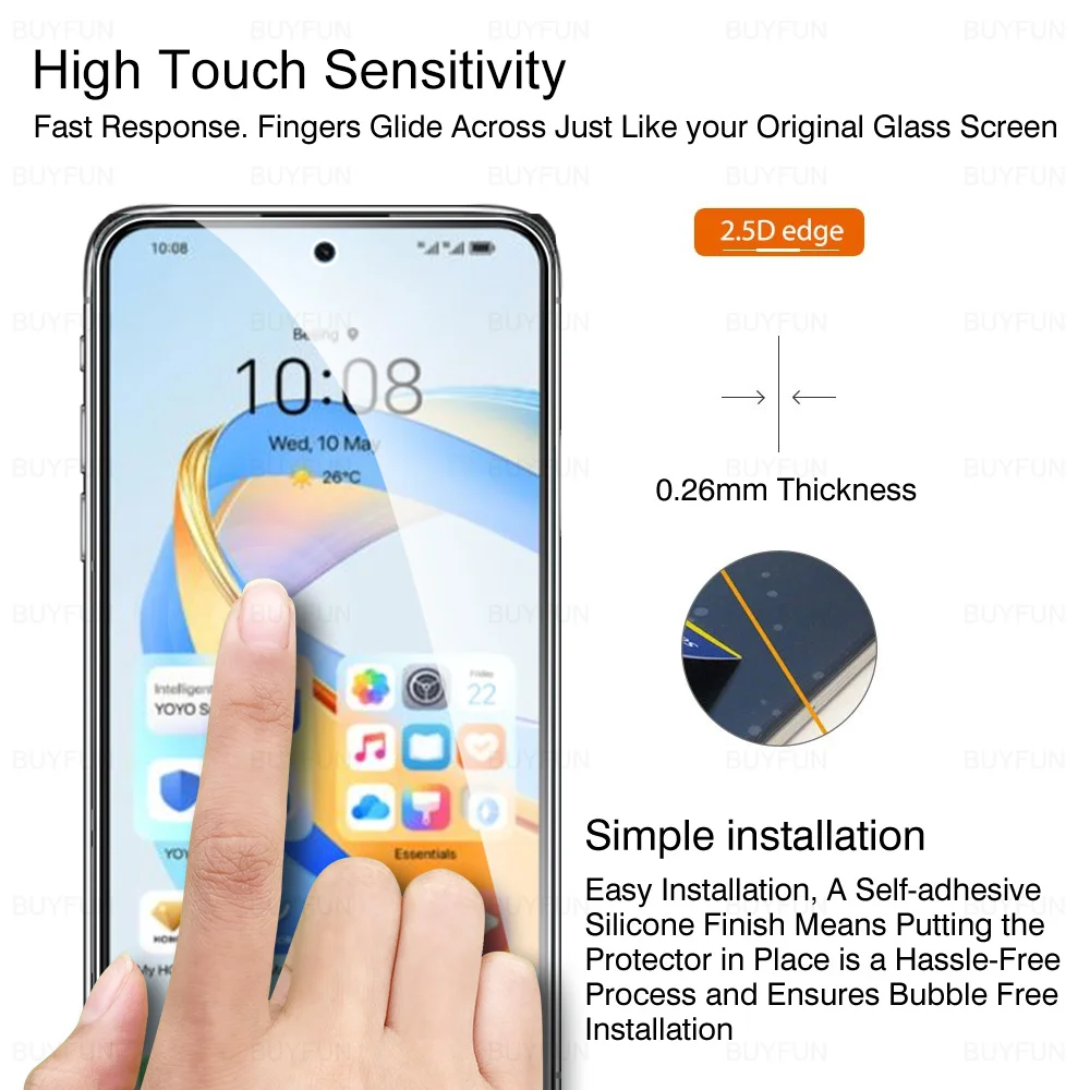 Vidrio templado para Honor X 7b 5G, película protectora de pantalla para honor x7b X 7 b, Honor X 7b 5g, 6,8 ", HD