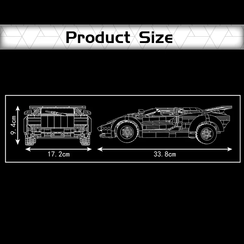 Molde rei clássico diy super esportes carro blocos de construção kit mpc modelo carro corrida conjunto colecionável adultos brinquedos construção crianças g