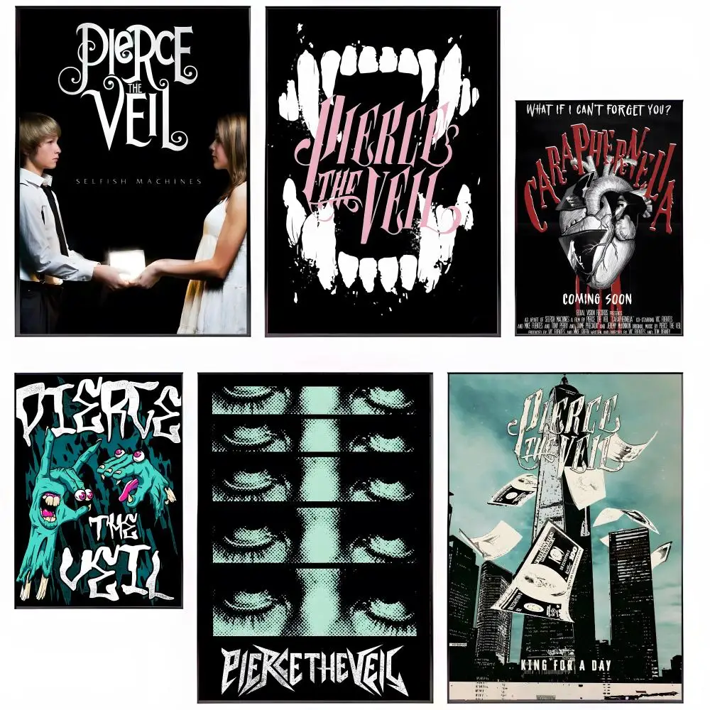 Band P-Pierce The Veil Poster Modern And Elegant Wall Stickers For Home Decor Living Room Dormitory Wall Art