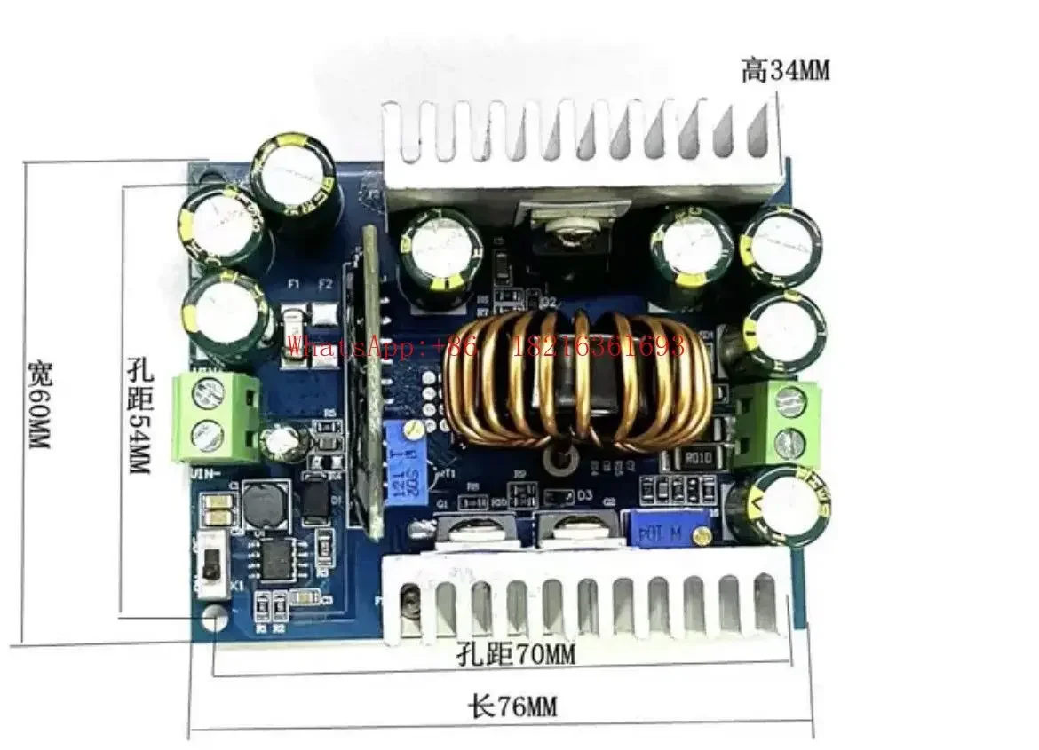 2026GOOD DC Step-down Constant Current Adjustable Power Supply Module 12-95V To 2-90V High Power 18A500W Converter